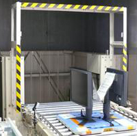 Monitors continue down the conveyer belt where they will be transported to another floor for packaging.